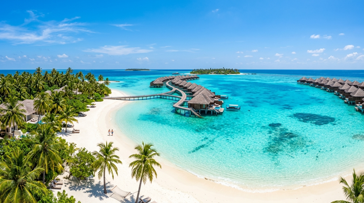 Tropical Overwater Bungalows Beach